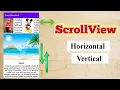 How to add ScrollView in Android App Horizontal Vertical