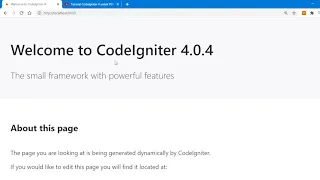 Part 2 CodeIgniter Folder structure Environment