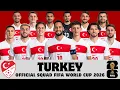 Turkey Squad For FIFA World Cup 2026 Turkey FIFA World Cup 2026