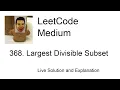 368 Largest Divisible Subset updated in description Leetcode Medium