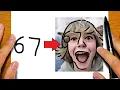 HOW TO DRAW THE 67 MEME KID Easy drawings