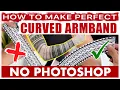 How To Make CURVED Armband Tattoo Stencil Easiest Method WITHOUT PHOTOSHOP WITHOUT PROCREATE