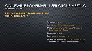 Building Your First PowerShell Script with Andrew Carey
