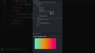 Website Card tutorial Multi gradient Color using HTML and CSS Editor
