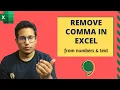 How to Remove Comma in Excel from Numbers and Text Strings