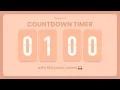 1-Minute Countdown Timer Orange Flip Clock with Flip Clock Sound Study Work Focus