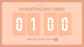 1-Minute Countdown Timer Orange Flip Clock with Flip Clock Sound Study Work Focus