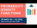 Probability Density Functions IB Math AA HL