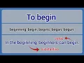 Download Lagu Irregular Verb - to begin (begin, begins, began, begun).