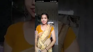 shivani bhabhi yellow saree cooking tango live show 2021