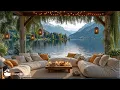 Tranquil Lakeside Porch Ambience Soft Jazz Music In Peaceful Lakeside Warm Sunshine For Relax
