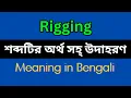 Rigging Meaning in Mane Ki Rigging Explain in Bengali