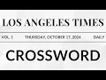 Clued In Solving the LA Times Crossword October 17 2024