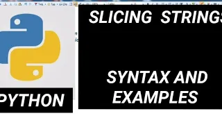 Python Slicing Strings extract substring slice from a string using slice operator