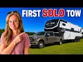 First Solo Trip Towing a Massive 46ft RV Alone What Could Go Wrong