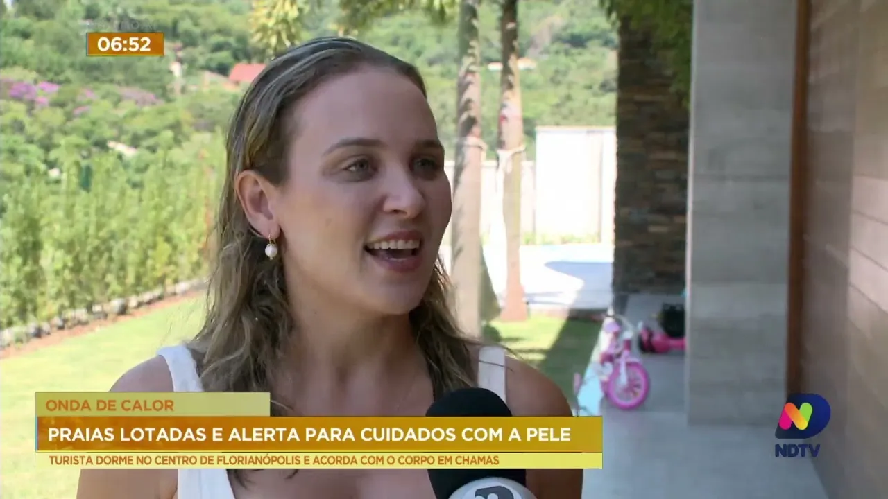 SC no Ar alerta sobre riscos de exposição ao sol nas praias