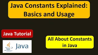 Java Constants Explained Basics and Usage Java Tutorial