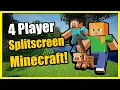 How to Play 4 Player Split Screen in Minecraft on 1 TV Fast Tutorial