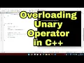 Operator Overloading in C Part 2 Overloading Unary Operator in C with Example Program
