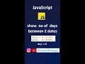 difference between 2 dates date object in javascript javascript in telugu