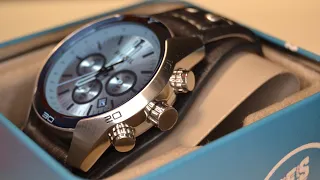 Fossil Coachman Chronograph Watch How to set time and date tutorial