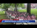 Henderson memorial crosses begin going up
