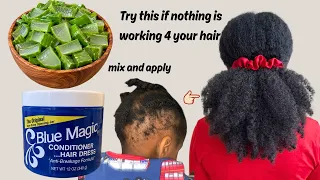 Crazy Hair Growth..How To Mix and Use Blue Magic and Aloe Vera For Extreme Hair Growth and Thickness