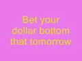 Tomorrow with lyrics