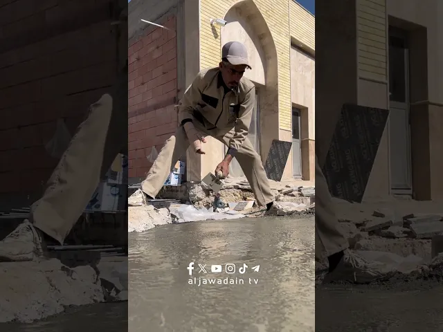 #شاهد قسم الشؤون الهندسية يستنفر ملاكاته لإكمال مشروع إكساء صحن الإمامين الحسنين عليهما السلام