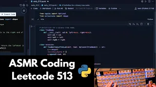 ASMR Coding another Leetcode in Python keyboard typing soft-spoken