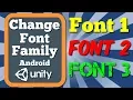 Unity Tutorial How To Change Font Family Option Of Text Gameobject With C Script In Android Game