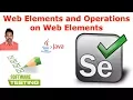 Selenium Tutorial For Beginners 22 Web Elements and Operations on Web Elements G C Reddy