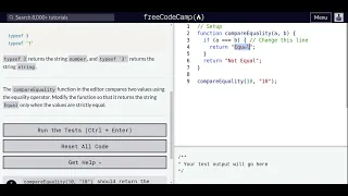 Lesson 62 Basic JavaScript Practice comparing different values
