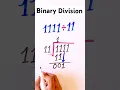 Division of Binary numbers binary division