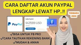 cara membuat akun paypal lewat hp cara daftar paypal terbaru 2026 bisa untuk fb pro