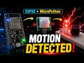 ESP32 MicroPython Motion Detection System PIR Sensor with LED Buzzer