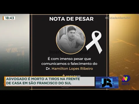 Advogado é morto a tiros na frente de casa em São Francisco do Sul