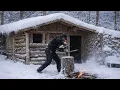 Lagu Living Alone in a Wooden Forest Cabin | The Coldest Snowy Night of Winter #forest cabin