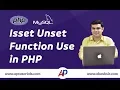 Isset Unset Function Use in PHP