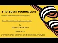 GRIP Task 1 Prediction using Supervised Machine Learning by Joshua Charles P SPARKS FOUNDATIOIN