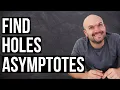 Find the holes and asymptotes of the rational function Pre Calculus