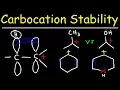 Carbocation Stability - Hyperconjugation Inductive Effect Resonance Structures