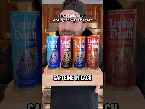 Trying to Liquid Death’s new energy drinks #energydrink #soda #caffeine #drink - YouTube thumbnail
