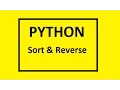 Python Lists sort and reverse
