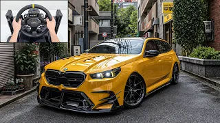 BMW M5 G99 Touring + DLSS5 | Forza Horizon 6 | Steering Wheel Gameplay