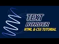How to Add Border in Text in HTML CSS Text Stroke HTML CSS