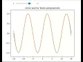 Python Taylor expansion of sine function and Riemann sum