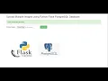 Upload Multiple Images using Python Flask PostgreSQL Database