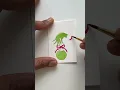 DIY Grinch Hand watercolor Gift Tag Christmas Craft Tutorial