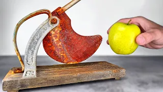 ASMR - Extremely Rusty and Destroyed Guillotine Restoration